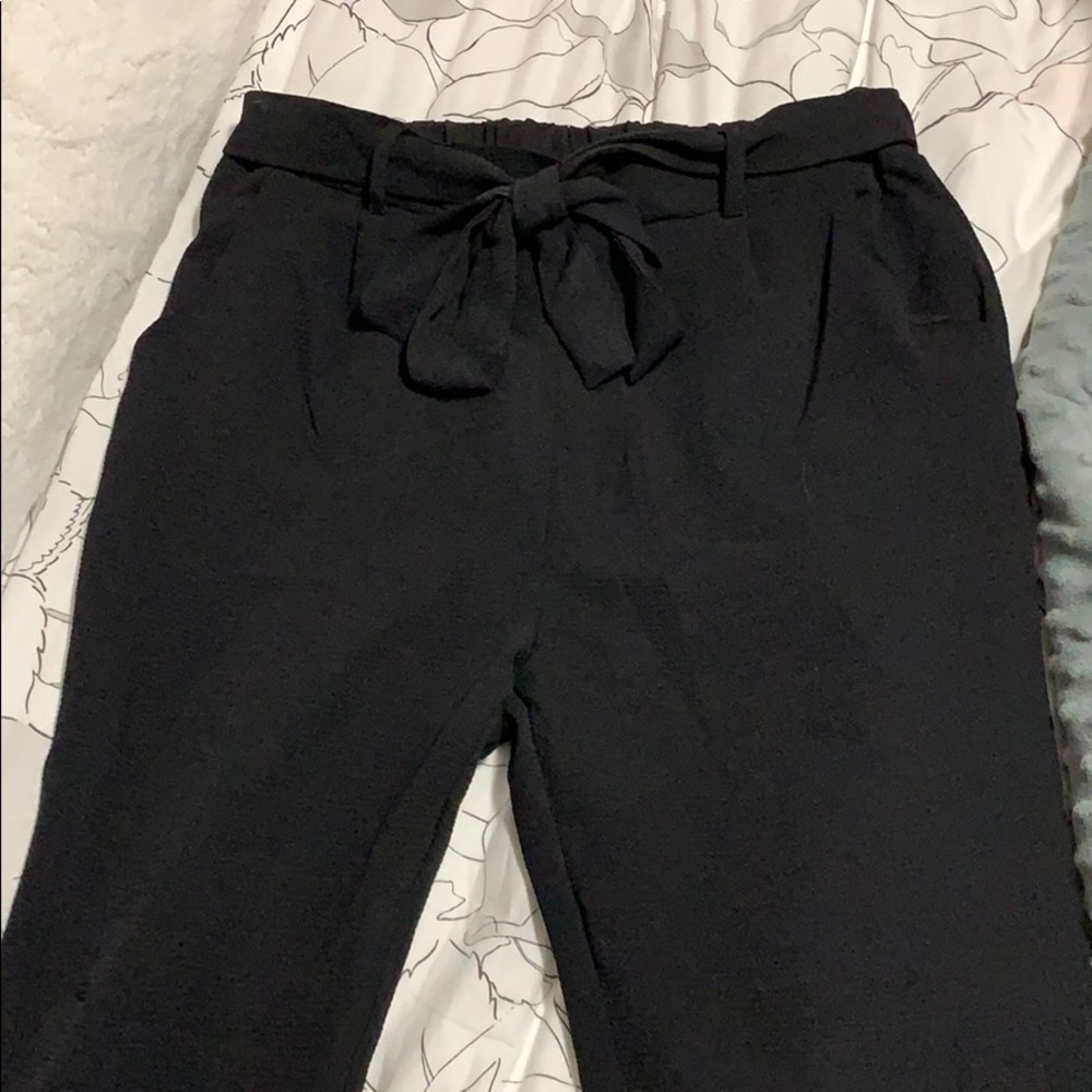 Paper bag waist dress pant